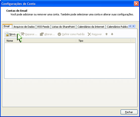Configuração Outlook 2007 Configuração Outlook 2007
