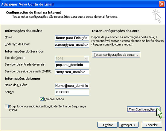 Configuração Outlook 2007 Configuração Outlook 2007