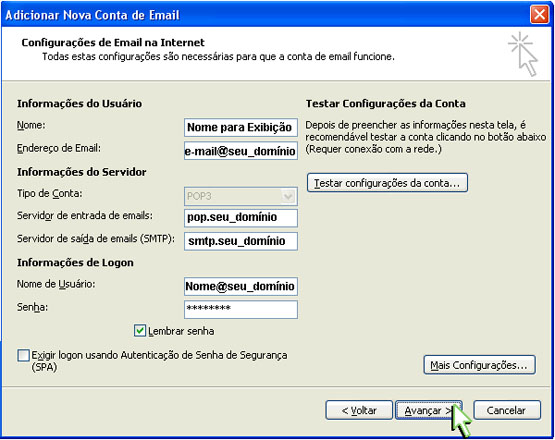 Configuração Outlook 2007 Configuração Outlook 2007
